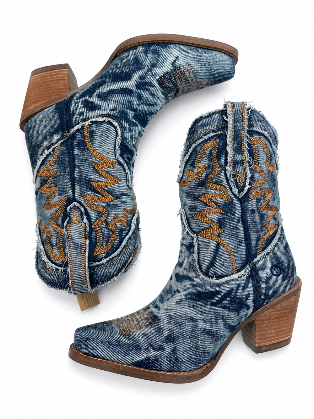 Dingo Y’All Need Dolly Western Booties – Denim | BRAND NEW W/TAG & BOX |Size 8.5 - Picture 5 of 11